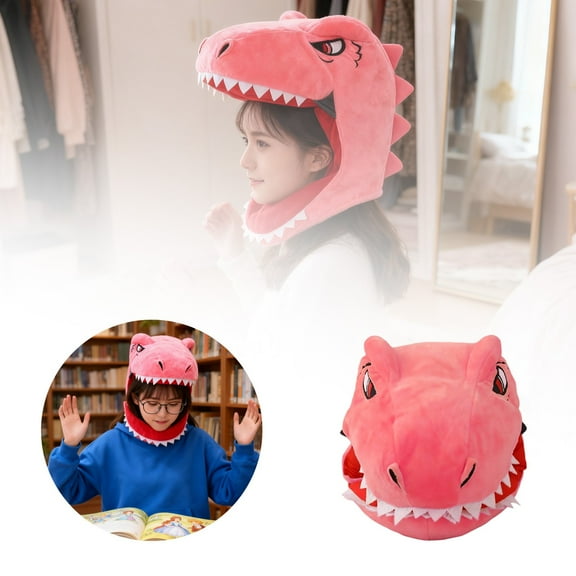 Toy Cute Dinosaur Headband Cartoon Animal Role Play Hat for Kids and Adults Halloween Parties Photo Props