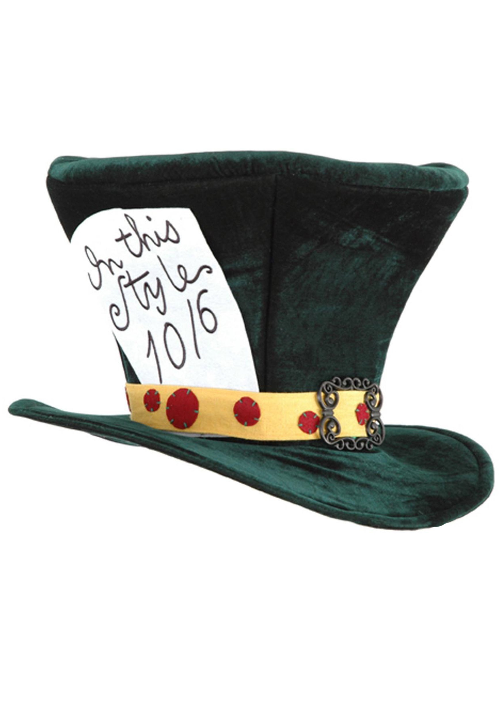 Tie-Dye Style Mad Hatter Felt Top Hat Costume Accessory 