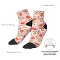 thumbnail image 6 of Fuzoiu Floral Mugs And Strawberries Print Adult Socks, Crew Moisture-wicking Socks, Unisex Cushion Crew Socks,Casual Sports Ankle Socks, 6 of 7