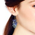 thumbnail image 2 of Navy Lapis Cluster Shell Drop .925 Silver Earrings, 2 of 4
