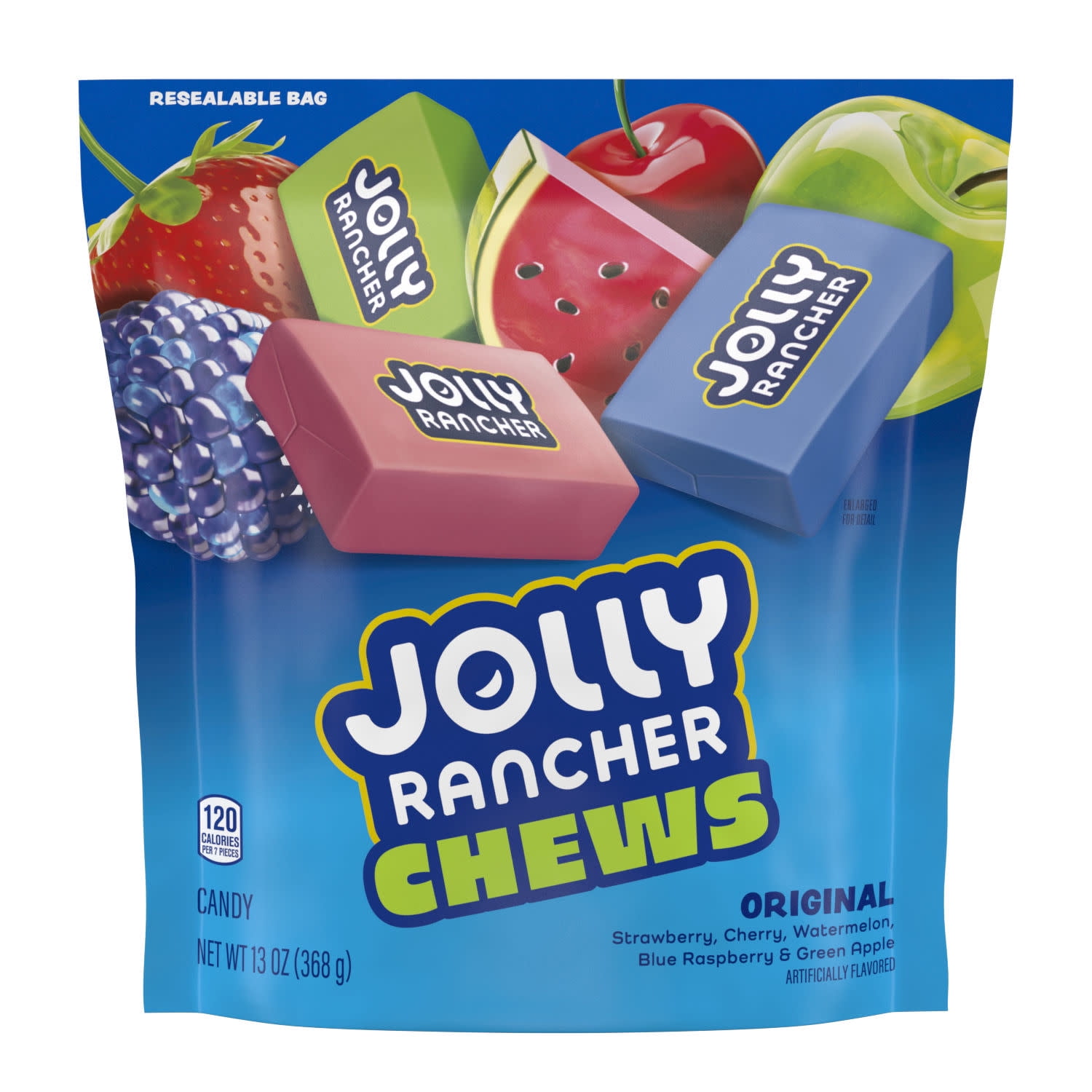 (2 pack) Jolly Rancher Chews Assorted Fruit Flavored Candy, Bag 13 oz