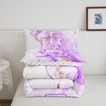 thumbnail image 5 of Manfei Purple Bow Twin Comforter Sets,Girls Personalized Letter A Bedding Set,Polkadot Reversible,2pcs,1 Comforter and 1 Pillowcase, 5 of 7