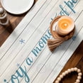 thumbnail image 3 of Teal Blue Starfish Coastal Table Runner 72 Inches, Nautical Coral Ocean Wooden Bed Runner Dresser Scarves Tabletop for Indoor Outdoor Parties/Ceremony/Banquet, 16" x 72", 3 of 9