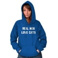thumbnail image 3 of Real Men Love Cats Funny Pet Owners Hoodie Sweatshirt Women Men Brisco Brands M, 3 of 6