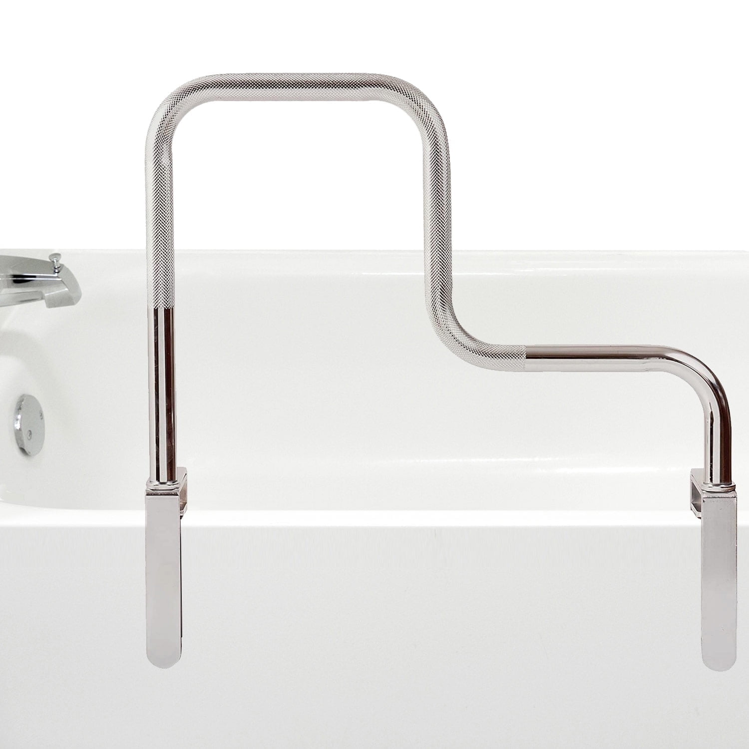 DMI Tub and Shower Grab Bar, Chrome Rust-Resistant Safety Handle for Bathroom Support and Stability