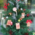 thumbnail image 3 of QUETO 100 Pieces Christmas Kraft Paper Gift Tags Hang Labels with Red and Black Plaid Snowflake Christmas Tree Elk Patterns and 9.8inch Twine Rope for Christmas, 3 of 5