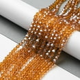 thumbnail image 4 of Transparent Electroplate Glass Beads Strands Pearl Luster Plated Faceted Bicone Dark Orange 4x4mm Hole: 0.8mm about 82~85pcs/strand 30.5~31cm, 4 of 4