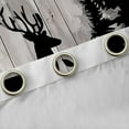 thumbnail image 4 of Manfei Rustic Farmhouse Cabin Blackout Curtains Set of 2 (52x84 Each), Jungle Deer Animal Window Curtains, Grey Wooden Plank Curtains and Drapes, Black Out Curtains Home Decor, 4 of 6