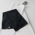 thumbnail image 4 of Golf Towel Delicate Touch Strong Water Absorption Quick Dry Wipe Sweat with Carabiner Fitness Gym Running Fiber Waffle Towel Daily Use, 4 of 10