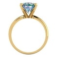 thumbnail image 4 of 2.5 ct Round Cut Blue Moissanite Solitaire 14K Yellow Gold Womens Engagement Ring, 4 of 5