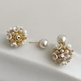 thumbnail image 4 of HomeKingdee Vintage Flower Pearl Earrings for Women - Three-Dimensional Floral Design Elegant Earrings with Pearls for Gifts and Special Occasions, 4 of 9