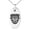 Silver, variant on Stainless Steel Aztec Warrior Mask Rune Engraved Small Oval Charm Pendant Necklace