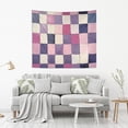 thumbnail image 2 of Yayeee Tapestry Wall Hanging for Bedroom 80" x 60" Living Room Home Wall Art Decor, Pink White and Purple Plaid Pattern, 2 of 7