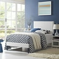 thumbnail image 5 of Modway Macie Twin Vinyl Platform Bed with Squared Tapered Legs in White, 5 of 5