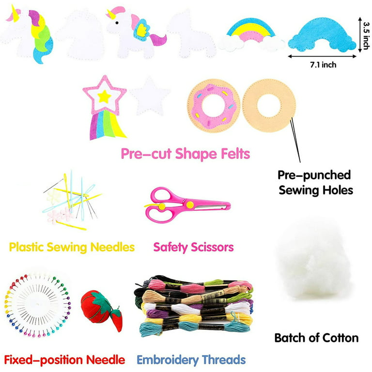 qollorette Felt Sewing Kit for Children, Make Your Own Fox Toy