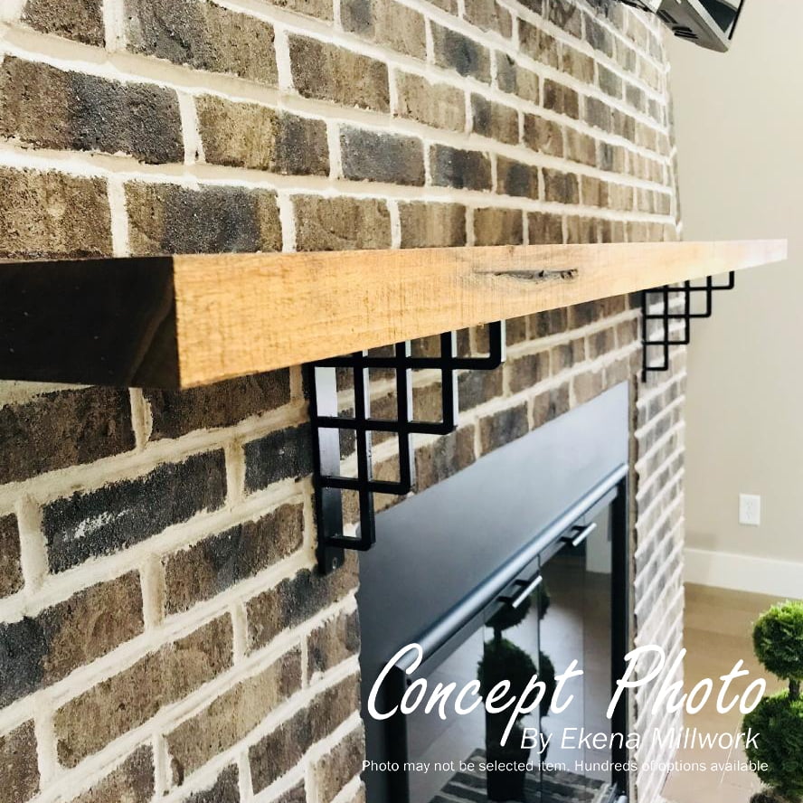 Ekena Millwork 1 1/2"W x 12"D x 15"H Bradford Wrought Iron Bracket, (Single center brace), Antiqued Brass