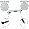 thumbnail image 4 of Flash Furniture 60" Half Circle Wave Collaborative Grey Thermal Laminate Activity Table - Height Adjustable Short Legs, 4 of 11