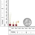thumbnail image 3 of Gem Stone King 18K Yellow Gold Plated Silver Red Created Ruby and Diamond Pendant and Earrings Jewelry Set for Women | 2.34 Cttw | With 18 inch Chain | Fine Jewelry Gifts for Her Mom Women Wife, 3 of 3