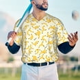 thumbnail image 6 of Balery Banana Baseball Jersey for Men Casual Button Down Shirts Short Sleeve Active Team Sports Uniform-4X-Large, 6 of 9