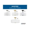 thumbnail image 4 of Inspire Collection 18" Three-Light Transitional Satin Brass Summer Linen Glass Semi-Flush Mount Light, 4 of 8