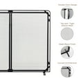 thumbnail image 3 of Modern Ember Aalto Heavy-Duty Steel Mesh Fireplace Screen with Dual Doors in Black, 3 of 4