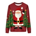 thumbnail image 6 of Women and Men Christmas Tops Christmas Tree Sweaters Printed Knit Shirts Fleece Thicken Sweatshirt Merry Christmas Pullover Christmas Couple Outfits, 6 of 9