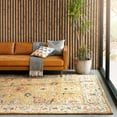 thumbnail image 6 of Hauteloom Belevi Wool Living Room, Bedroom Area Rug - Traditional - High Pile - Cream, Navy, Dusty Coral - 2' x 3', 6 of 7