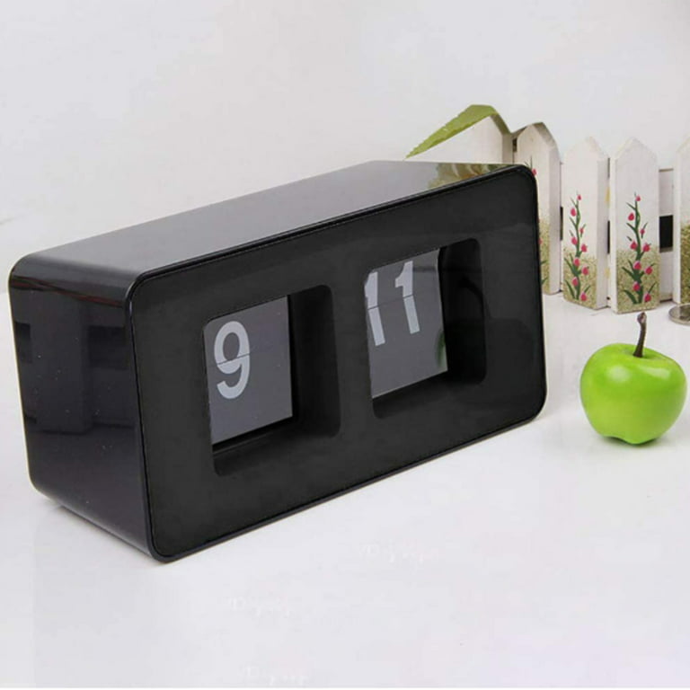 Modern Retro Auto Flip Table Clock Stylish Digital Tischuhr Wecker Uhr