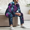 thumbnail image 7 of Naloa Hip-Hop Glasses Gorilla Men’s Pajamas Set - Long Sleeve Button Down Sleep Shirt and Pajama Bottoms Sleepwear Set-Medium, 7 of 7