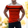 thumbnail image 2 of Sngxgn T-Shirt Men's Short Sleeved Casual Round Neck Vintage Tops(Red,XL), 2 of 7
