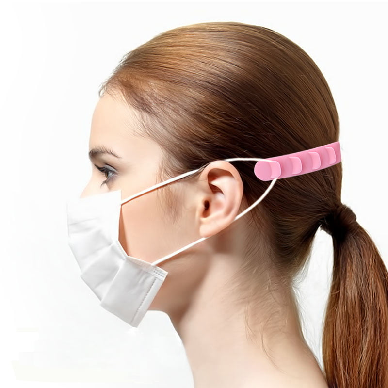 Ear Saver for Mask Pack of 12 in Pink, Gray, Black, and Transparent Colors