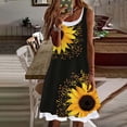 thumbnail image 2 of Vestido sin mangas sexy informal de moda para mujer con estampado de cuello redondo falso de dos piezas para mujer Pompotops ghjkhdj3590, 2 of 4