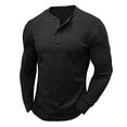 thumbnail image 2 of Long Sleeve Henley Shirts for Men Men's Fashion Casual Front Placket Long Sleeve Henley T-Shirts Cotton Shirts Casual Fashion Slim Fit Henley Full Sleeve Tshirts, 2 of 4