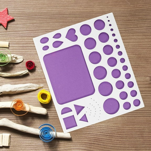 RENACLIPY 1Pack Quilling Template Board for Paper Quilling Enthusiasts Purple Multifunctional Design Rectangular Shape