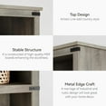 thumbnail image 3 of Jojoka 3 Tier Bookcase, Farmhouse Book Shelf with Storage Open Display Bookshelves, 40" Low Book Case Wooden 3 Shelf Bookcase Home Decor Furniture for Home Office, Living Room, Bed Room - Grey, 3 of 7