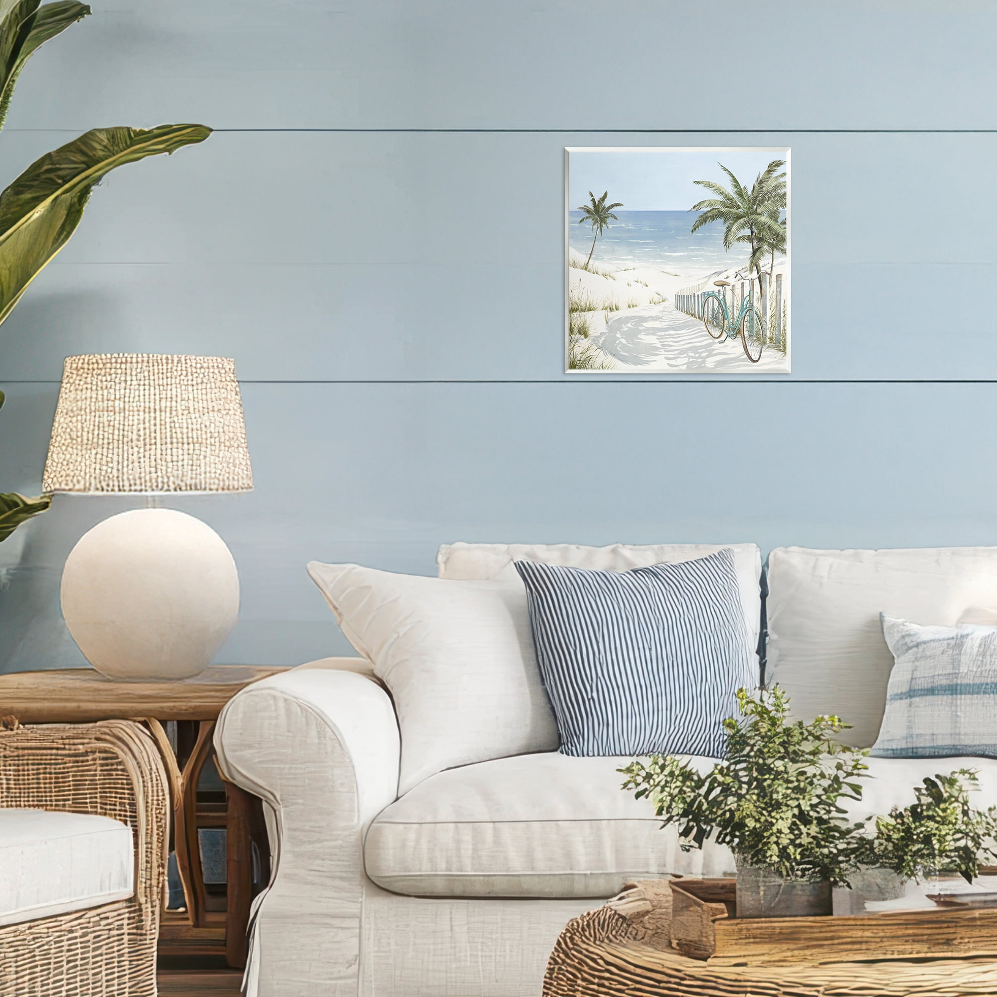 Stupell Industries Beach Bike Coastal Scene Wall Plaque Art, design by Lorenzo Collective
