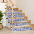 thumbnail image 4 of Mi Alma Blue White Spanish Peel & Stick Tiles - Vinyl Backsplash 8x8, 4 of 10