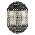 thumbnail image 3 of Unique Loom Tribal Trellis Collection Area Rug - Alami (4' 1" x 6' 1" Oval Black and White), 3 of 12