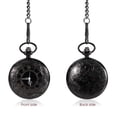 thumbnail image 3 of NICERIO Pocket Watch Roman Pattern Steampunk Retro Vintage Quartz Roman Numerals Pocket Watch (Black), 3 of 9