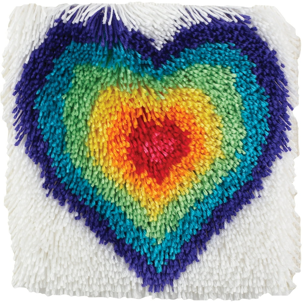 Shaggy Latch Hook Kit 12"X12"From The Heart