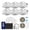 White & 6 Zone 55000 BTU 12+12+12+12+12+12, variant on DELLA 55000 BTU 6-Zone (6x9.5K) Ceiling Cassette Mini Split AC, Ultra Heat -22℉, Covers 2400 Sq.Ft, Energy Star, 22.5 SEER2 230V, 8-way 360° Airflow,Alexa & WiFi,Pre-Charged Heat Pump,25ft Kits