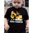thumbnail image 1 of Happy Easter Excavator Print Boys Creative T-shirt, Casual Lightweight Comfy Short Sleeve Tee Tops, Boys Clothes For Summer, 1 of 7