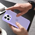 thumbnail image 6 of Compatible with iPhone 16 Pro Max Phone Case,Military-Grade Drop Protection,Slim Thin Shockproof Protective,Anti-Fingerprint Frosted Translucent Back Ultra Slim Rugged Phone Cover,Purple, 6 of 6