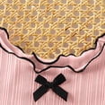 thumbnail image 6 of Fengqque Girl's T-shirt Summer Short Sleeve Tops Bow Lettuce Trim Crew Neck Shirts Loose Fit Casual Basic Tees Pink 1-2 Years, 6 of 7