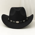 thumbnail image 2 of TIANZEN Blend Wide Brim Cowboy Hat For And Classic Western Fedora With Stylish Cowboy Hat Adult, 2 of 4