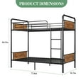 thumbnail image 2 of M optimized Metal Bunk Bed Twin Over Twin, Heavy Duty Twin Size Convertible Bunk Bed with Guardrail & Ladders, Noise Free, No Box Spring Needed, 2 of 8