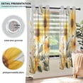 thumbnail image 3 of Yayeee Window Curtains Light Filtering 63"x42" Grommet Panel Pair Home Living Room Decor, Beige Sunflowers, 3 of 7