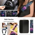 thumbnail image 4 of Yuyamidu 13 Piece Hummingbird Car Seat Covers Full Set Purple Rose Steering Wheel Cover Seat Belt Pads Armrest Cover Coasters Keychain Automobile Interior Sets, 4 of 6
