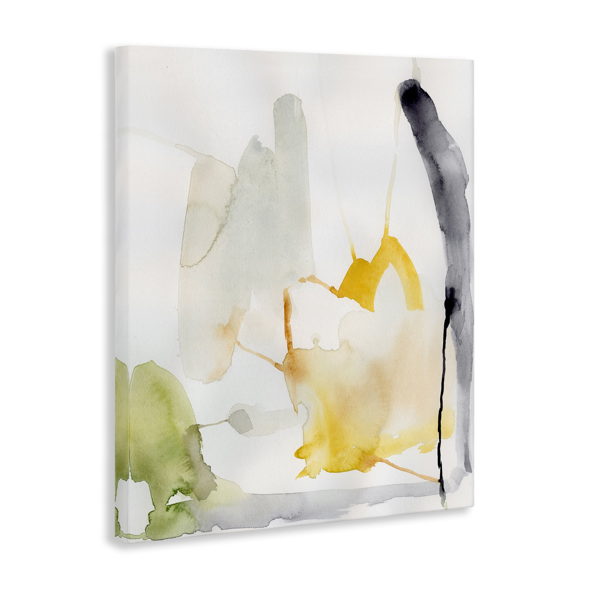 Stupell Industries Subtle Watercolor Splashes Abstract Painting Wrapped Canvas Art Print Wall Art, 30 x 40