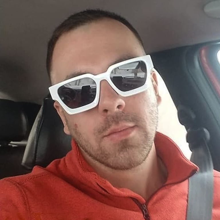 White Square Men Women Thick Frame Designer Style Cool  display picture 2